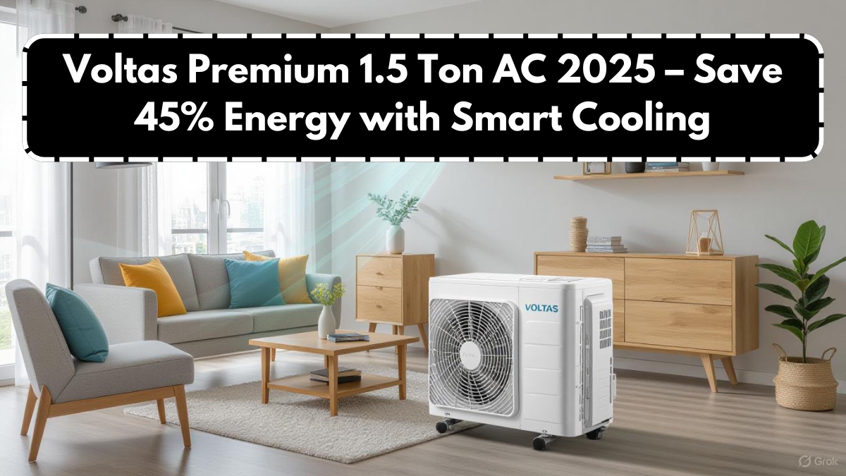 Voltas Premium 1.5 Ton AC 2025 – Save 45% Energy with Smart Cooling