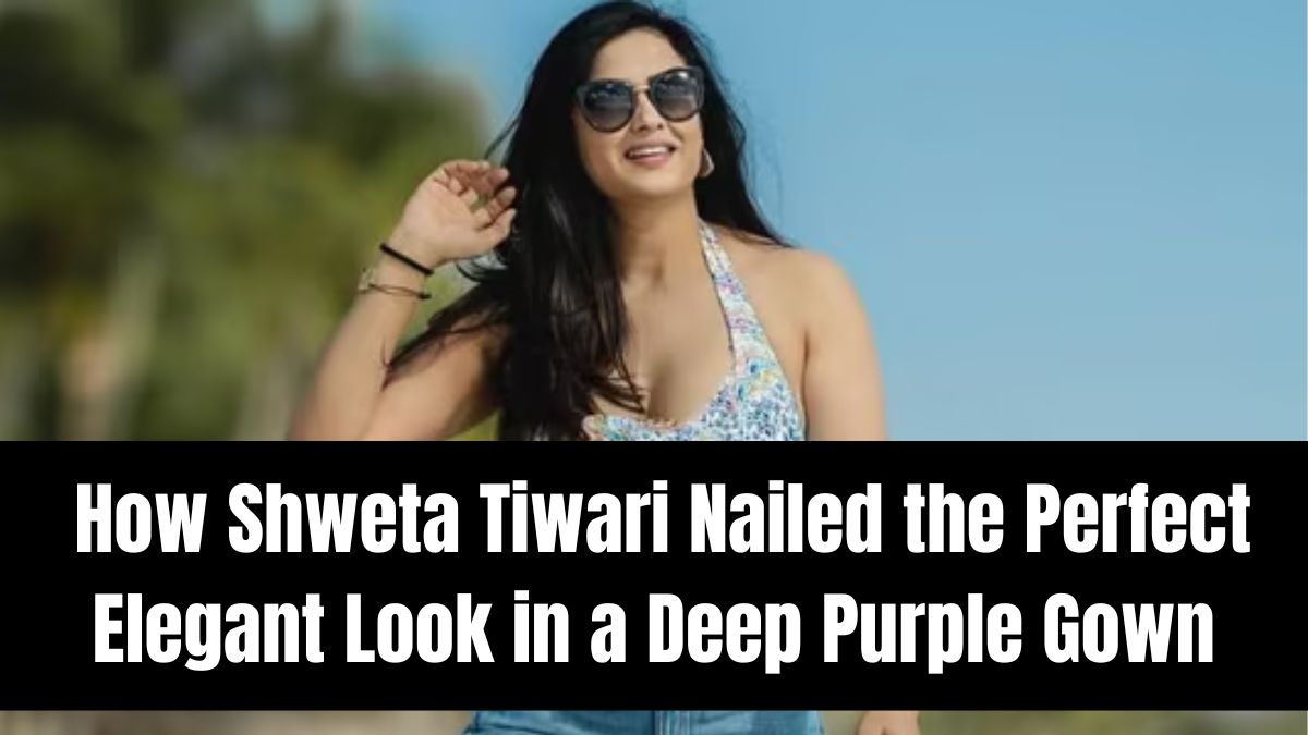How Shweta Tiwari Nailed the Perfect Elegant Look in a Deep Purple Gown – Bold Photos Inside